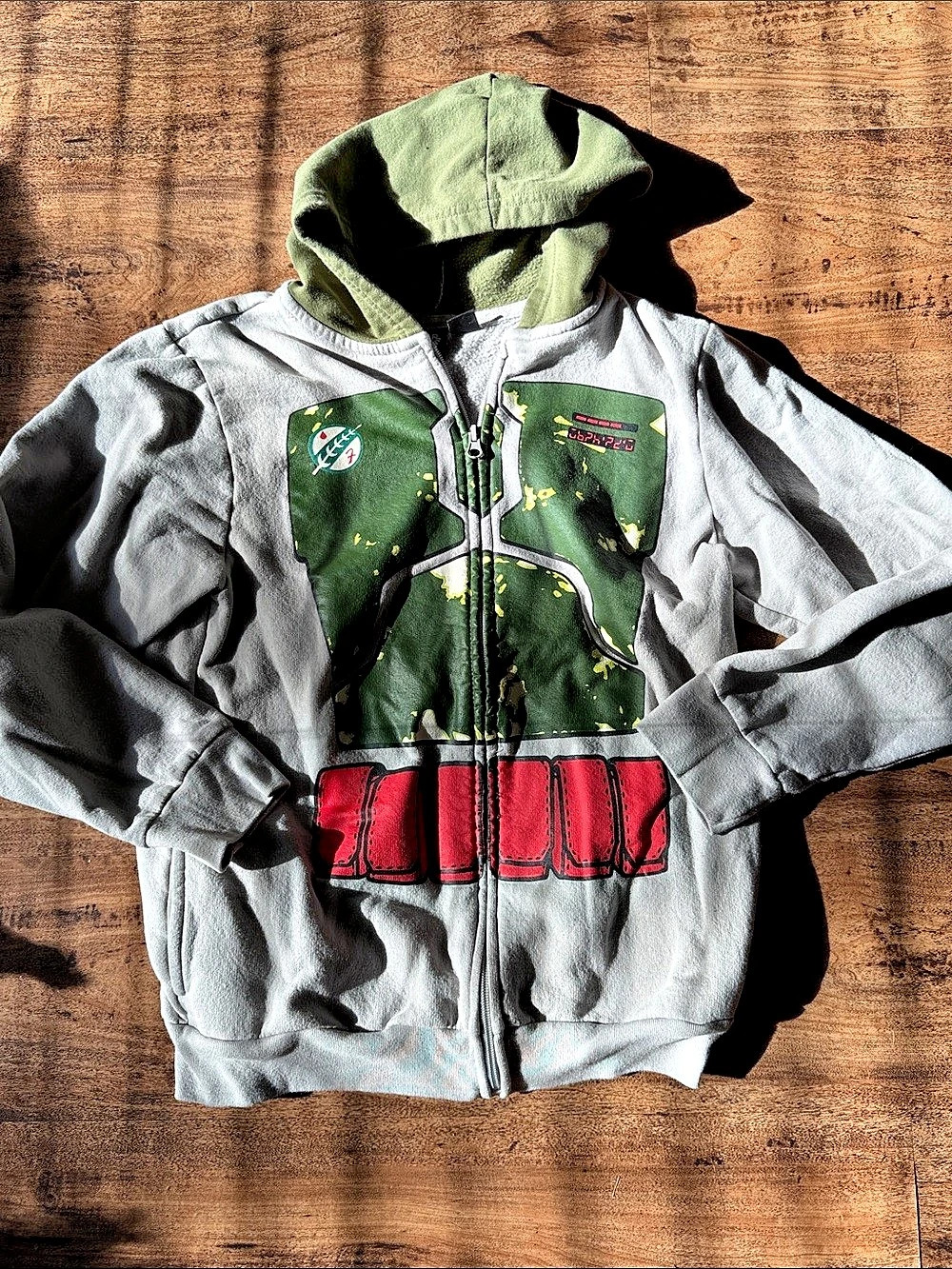 Star Wars Boba Fett Hooded Costume Zip-Up Hoodie Boys Large